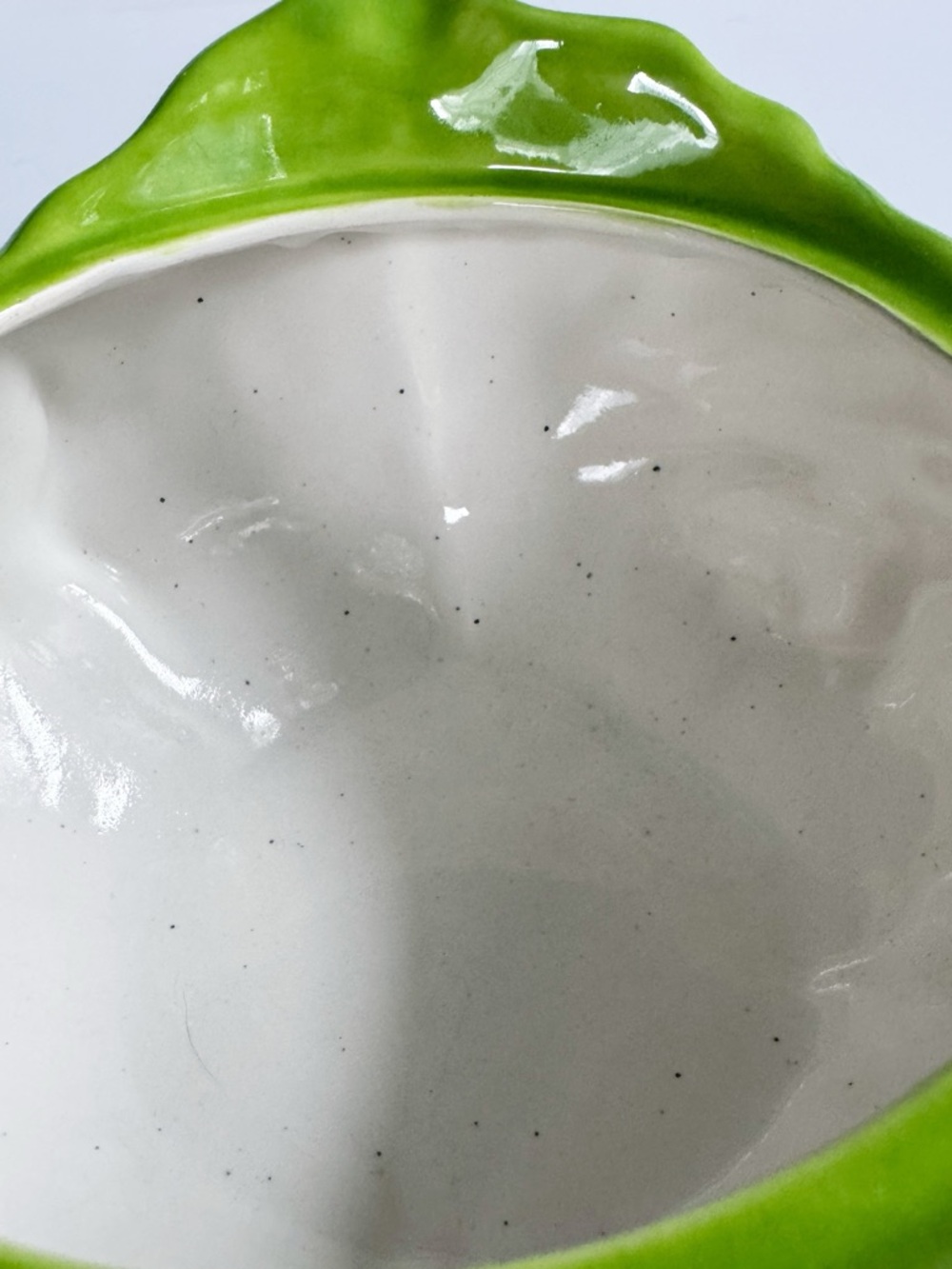 Vintage Holland Mold Green Cabbage/Lettuce Ceramic Lidded Bowl - Picture 8 of 8